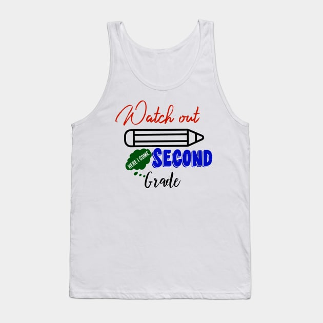 Second Grade Here I Come Graduating Class Tank Top by UnderDesign